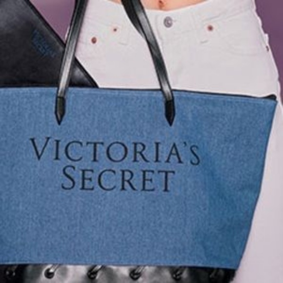 New Victoria's Secret 2018 Denim Tote Set - Picture 3 of 7